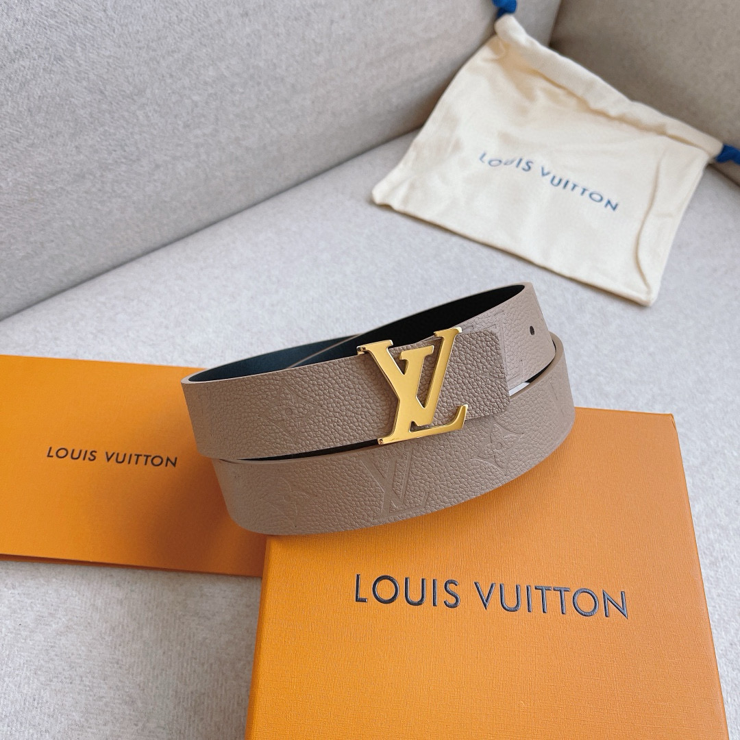 Louis Vuitton Female Basic Belt Cow Leather 30mm-m-l