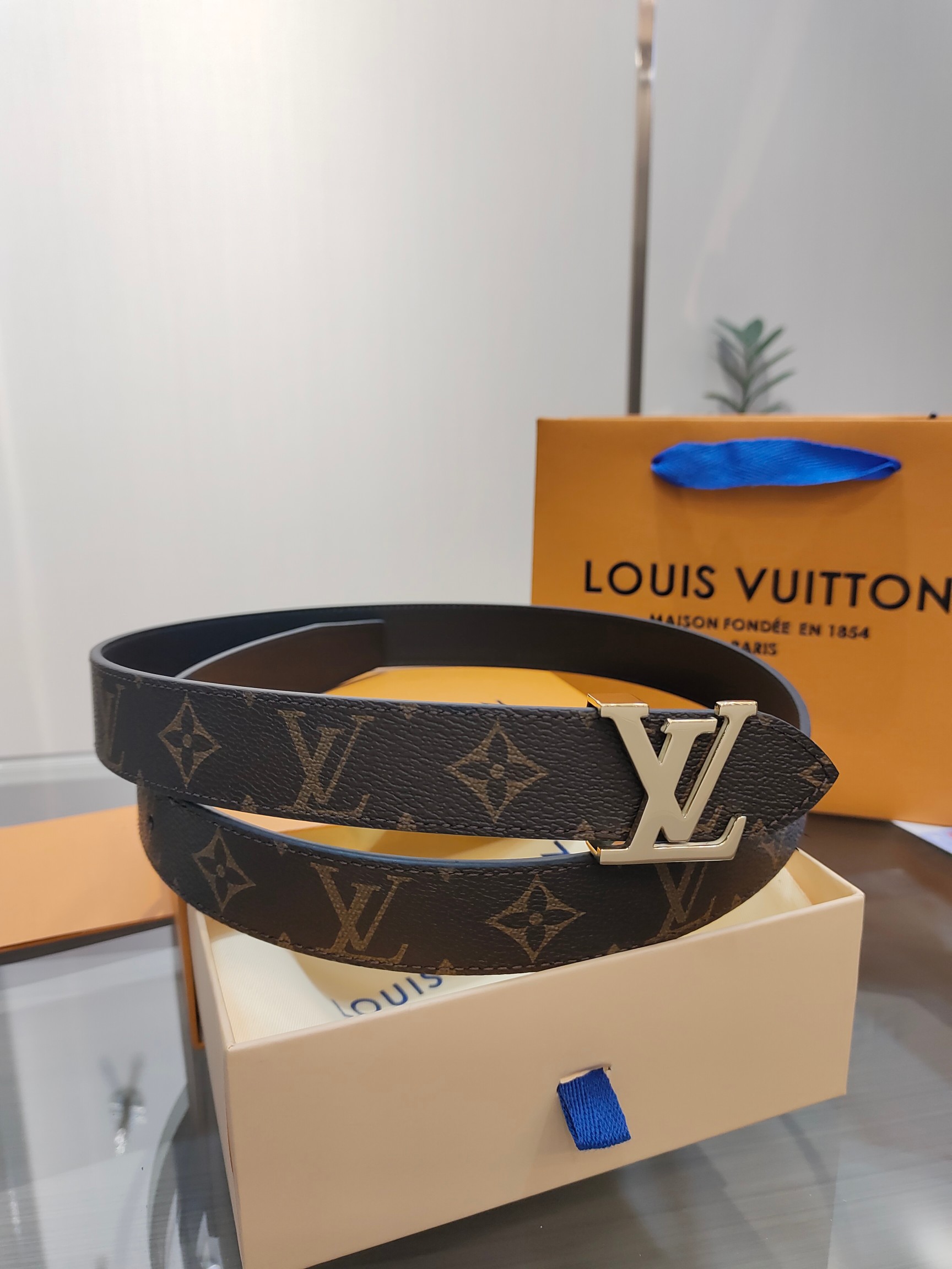 Louis Vuitton Female Basic Belt Cow Leather M-l