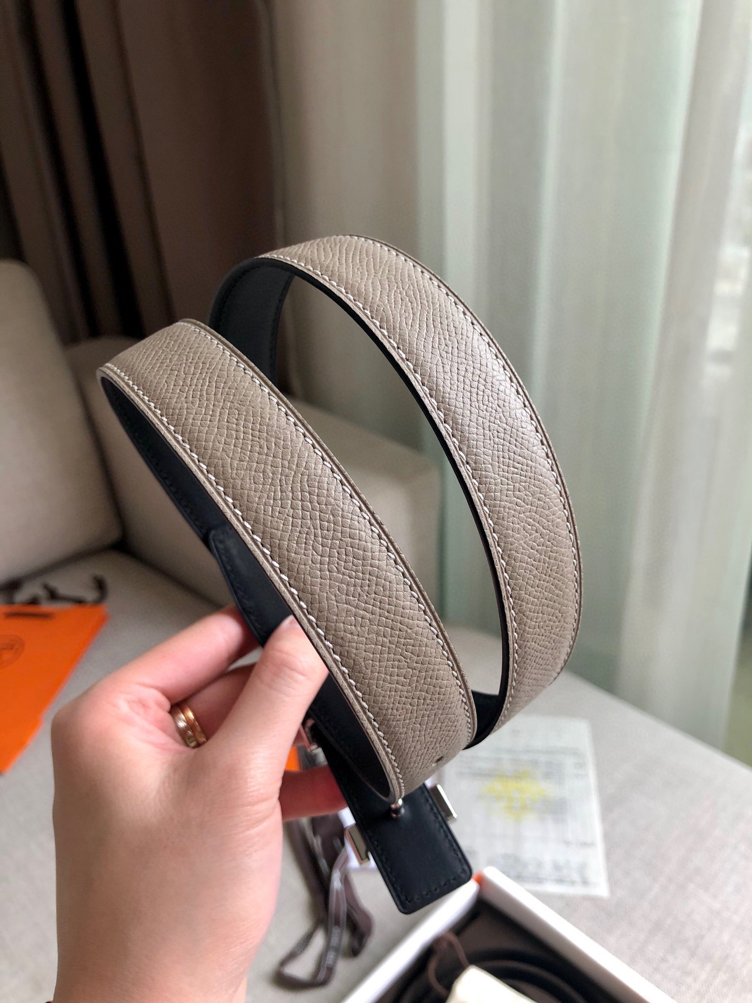 Hermès Female Leather Belt Cow Leather 24mm-s-m-l