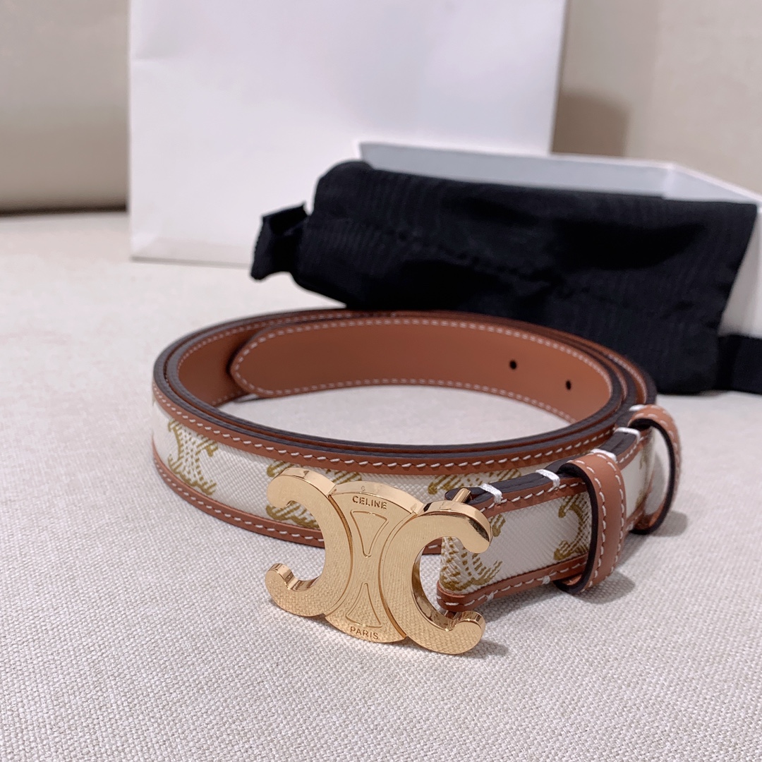 Celine Female Leather Belt Cow Leather M-l