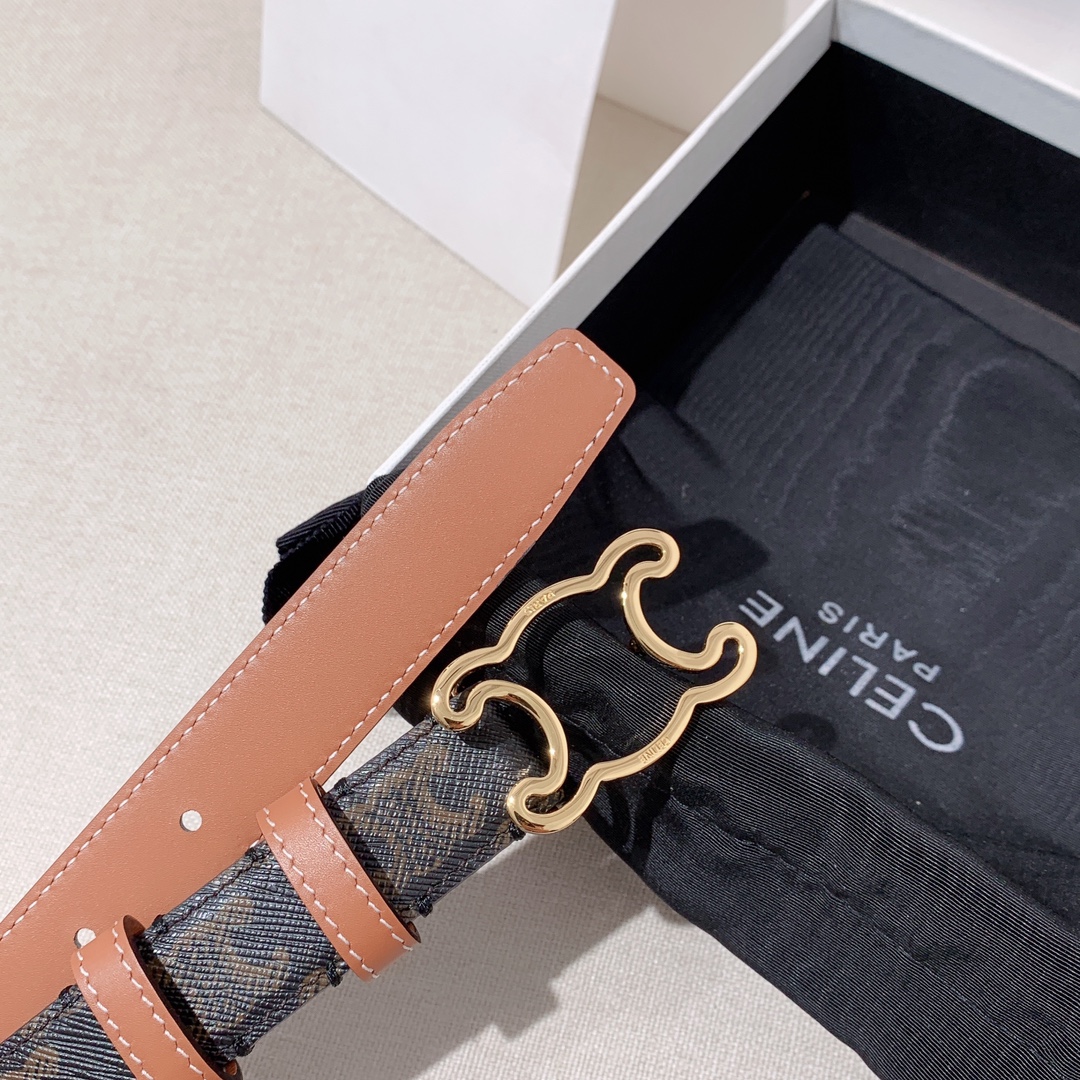 Celine Female Leather Belt Cow Leather M-l