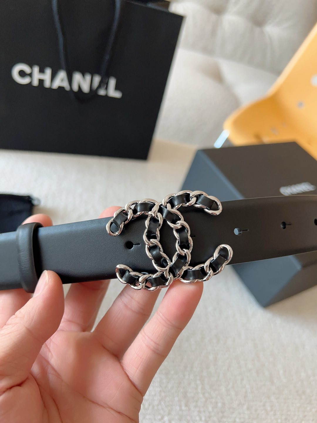 Chanel Female Basic Belt Cow Leather 30mm