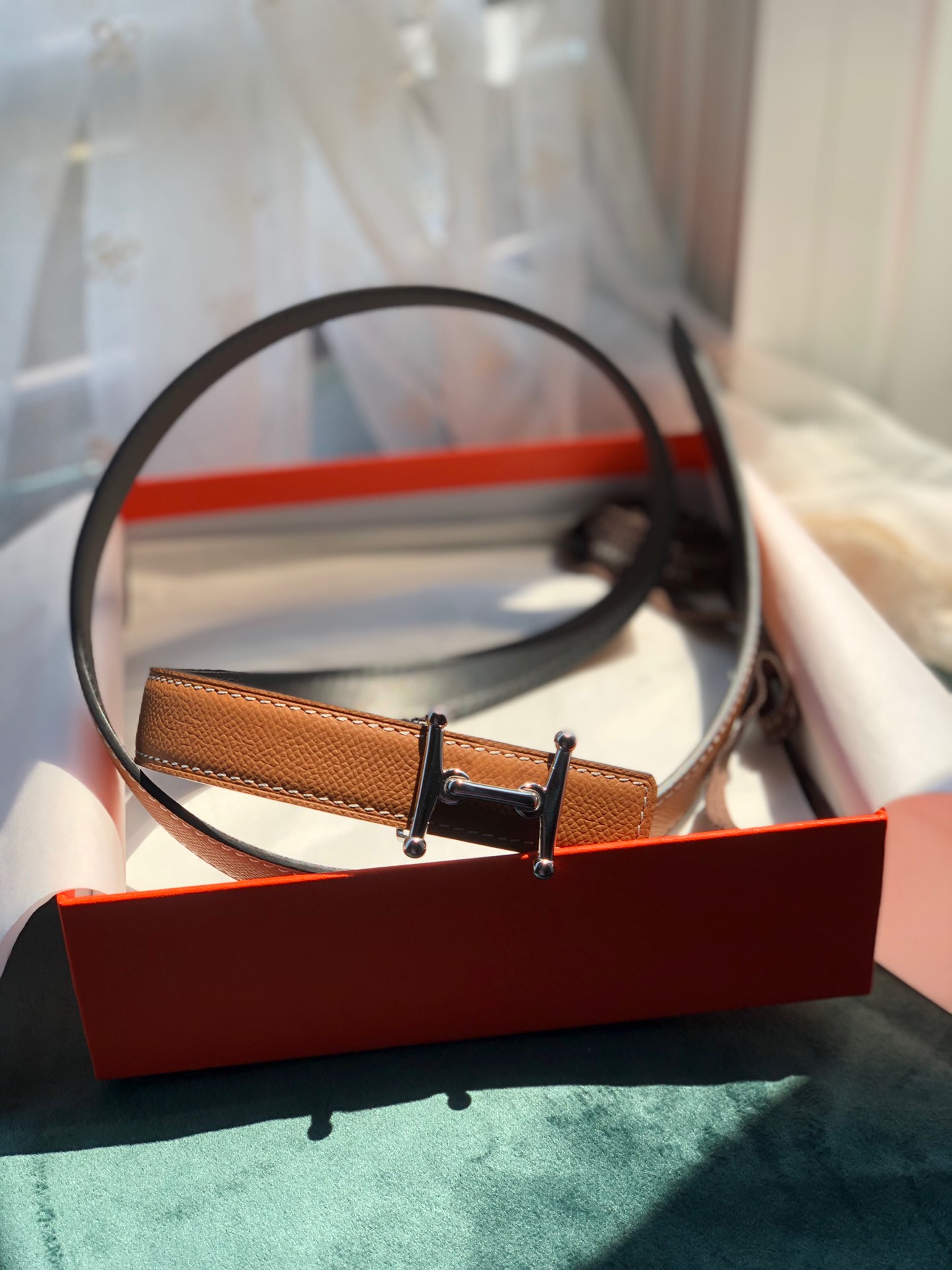 Hermès Female Leather Belt Cow Leather S-m