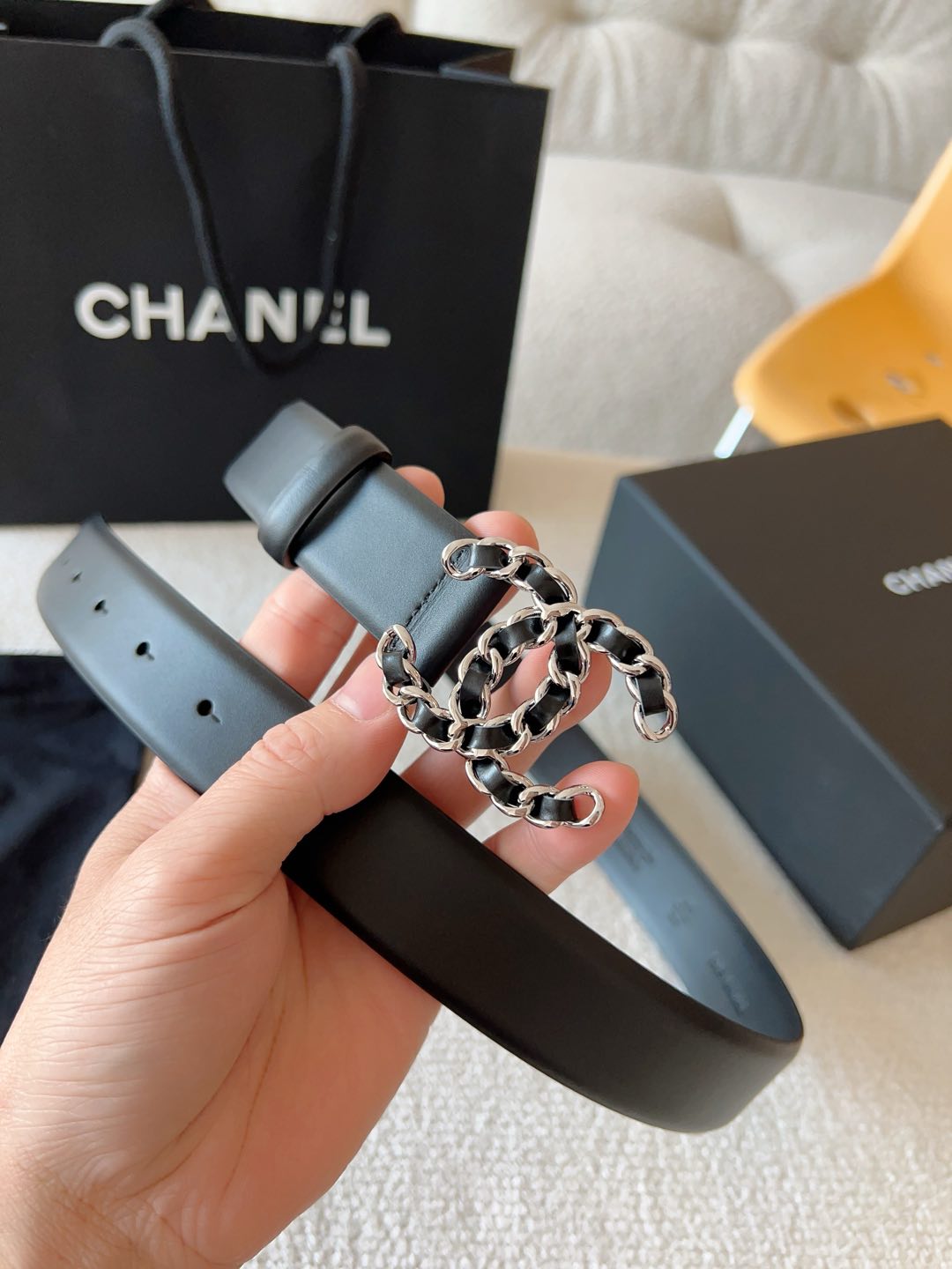 Chanel Female Basic Belt Cow Leather 30mm