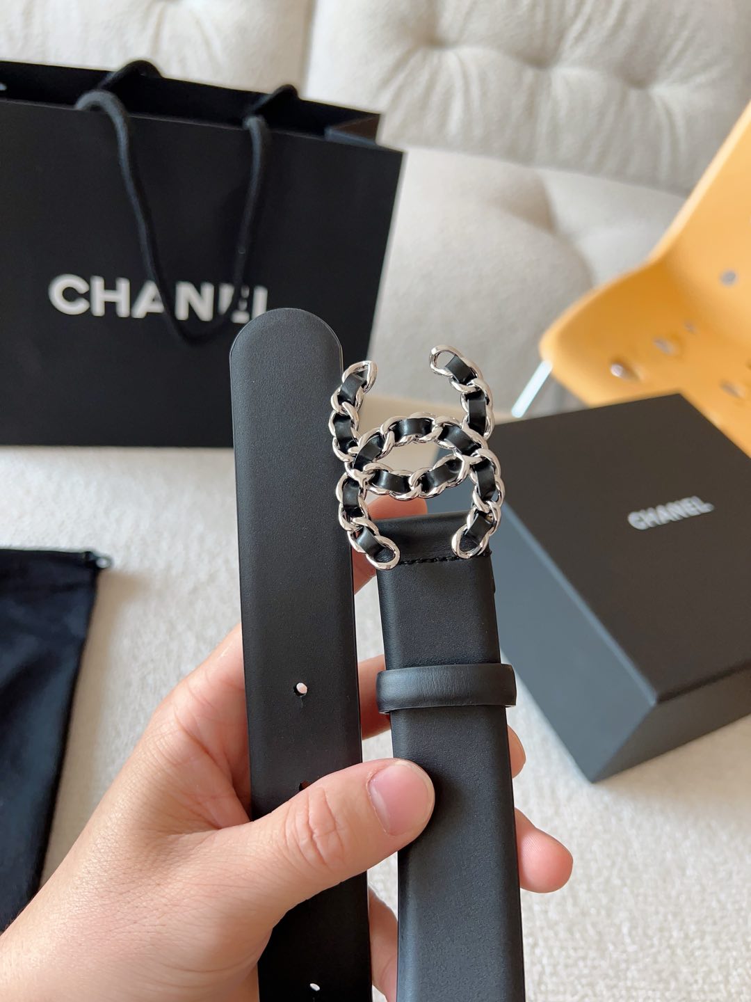 Chanel Female Basic Belt Cow Leather 30mm