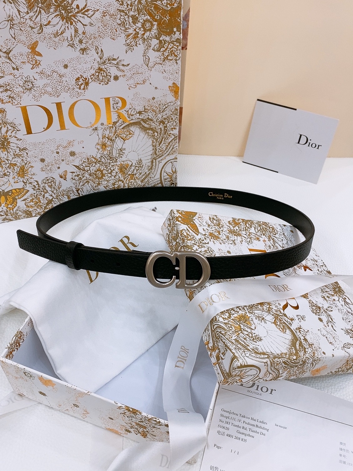 Dior Female Basic Belt Cow Leather S-m-l