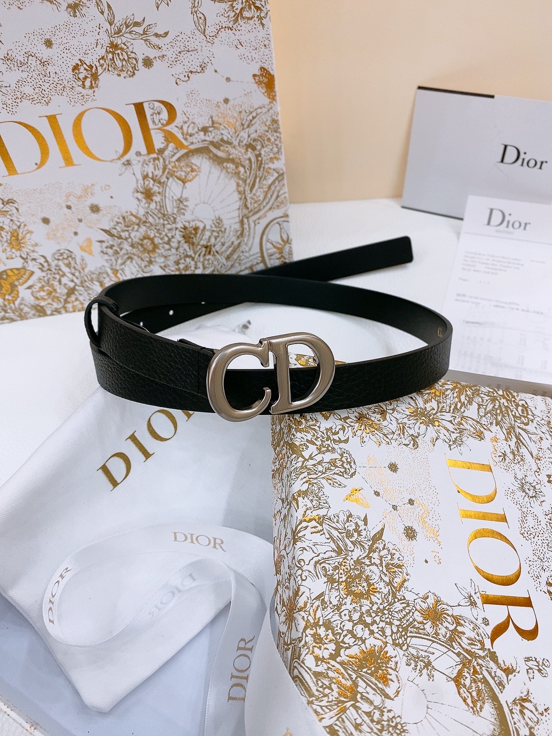 Dior Female Basic Belt Cow Leather S-m-l