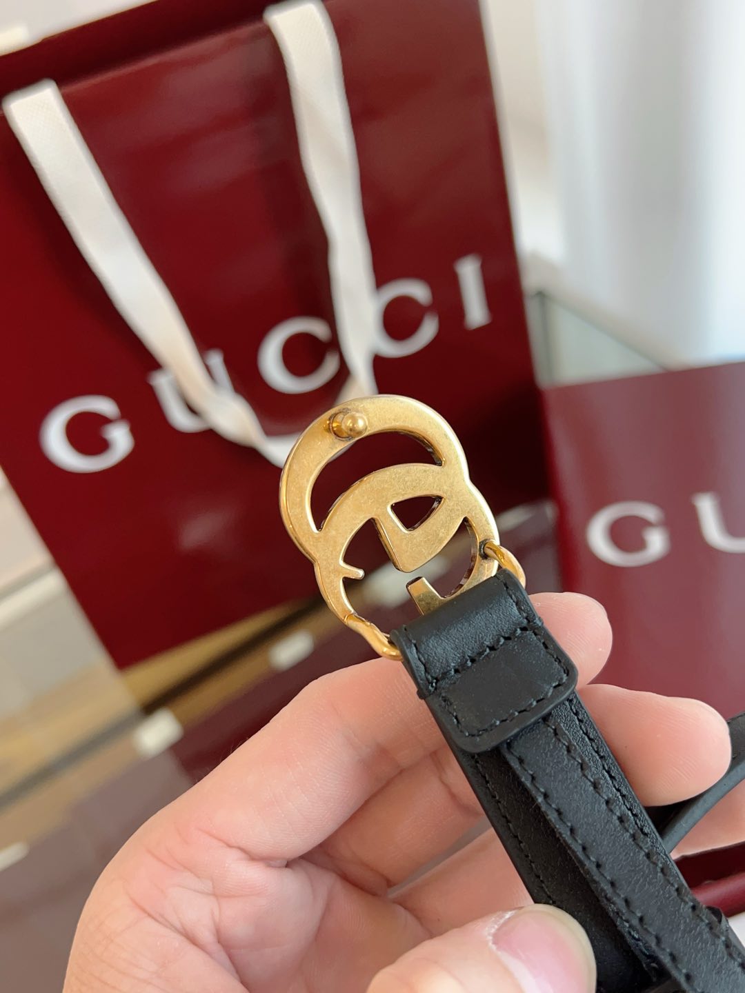 Gucci Female Basic Belt Cow Leather Brown M