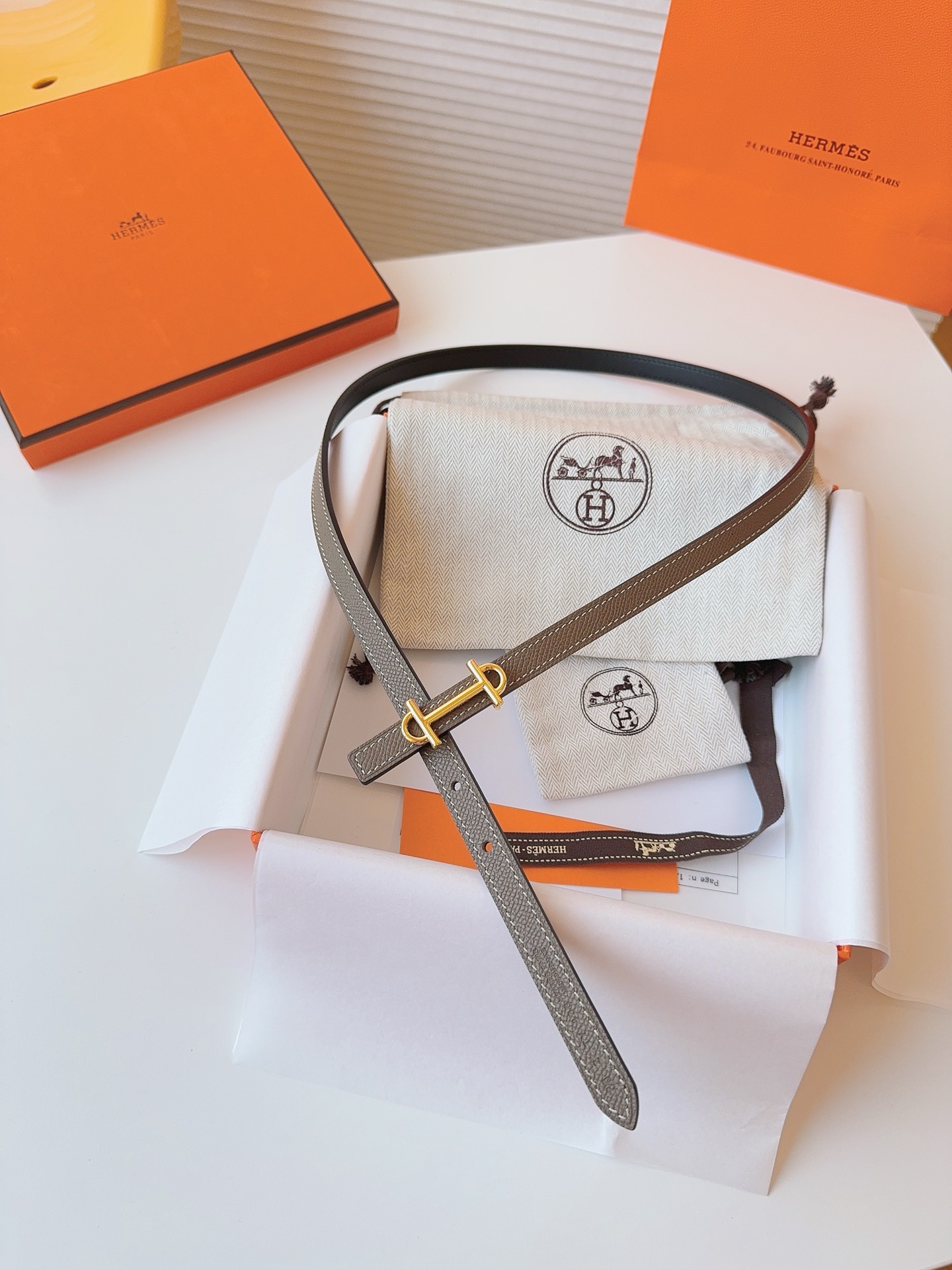 Hermès Female Basic Belt Cow Leather S-m