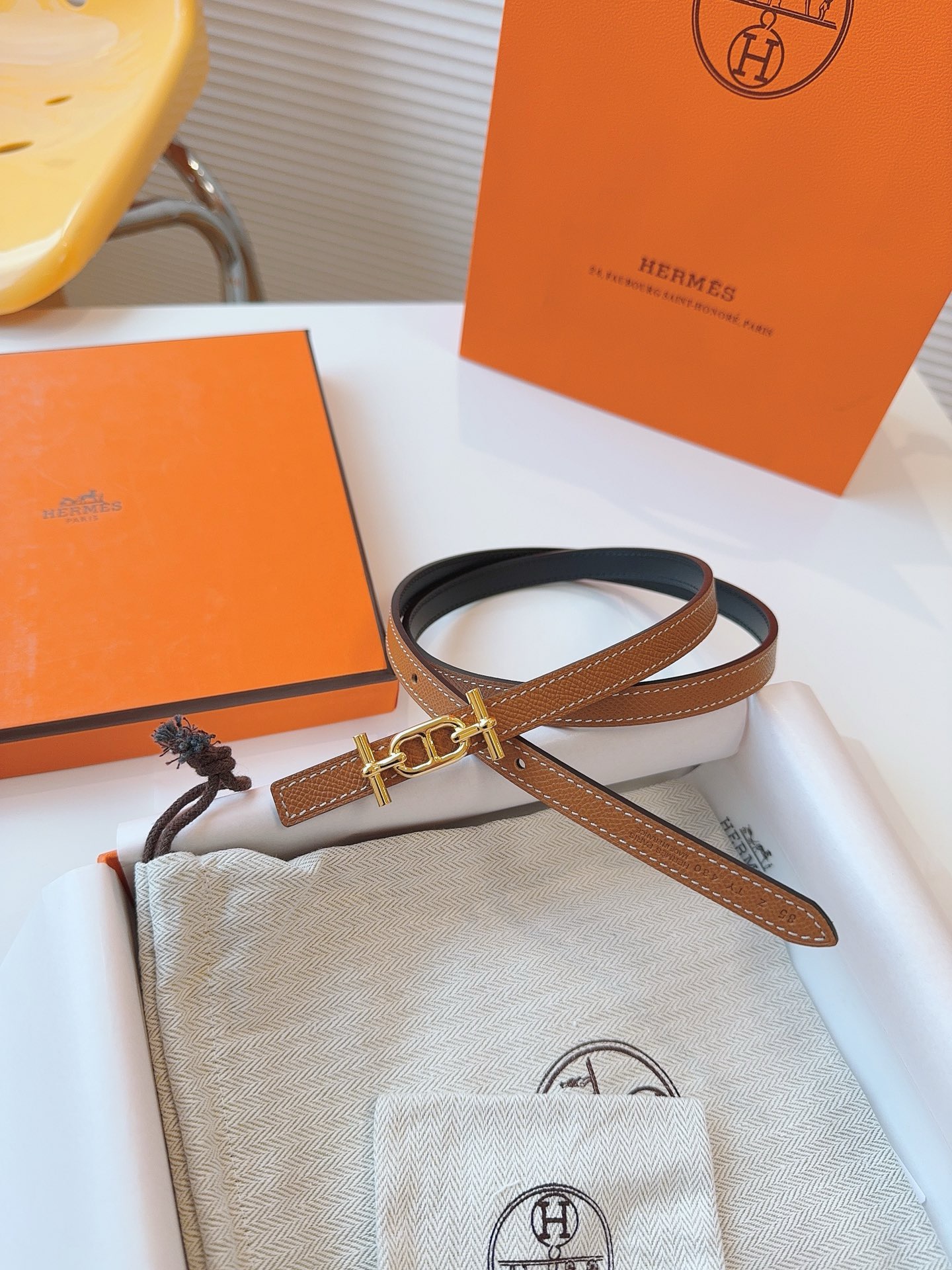 Hermès Female Basic Belt Cow Leather S-m