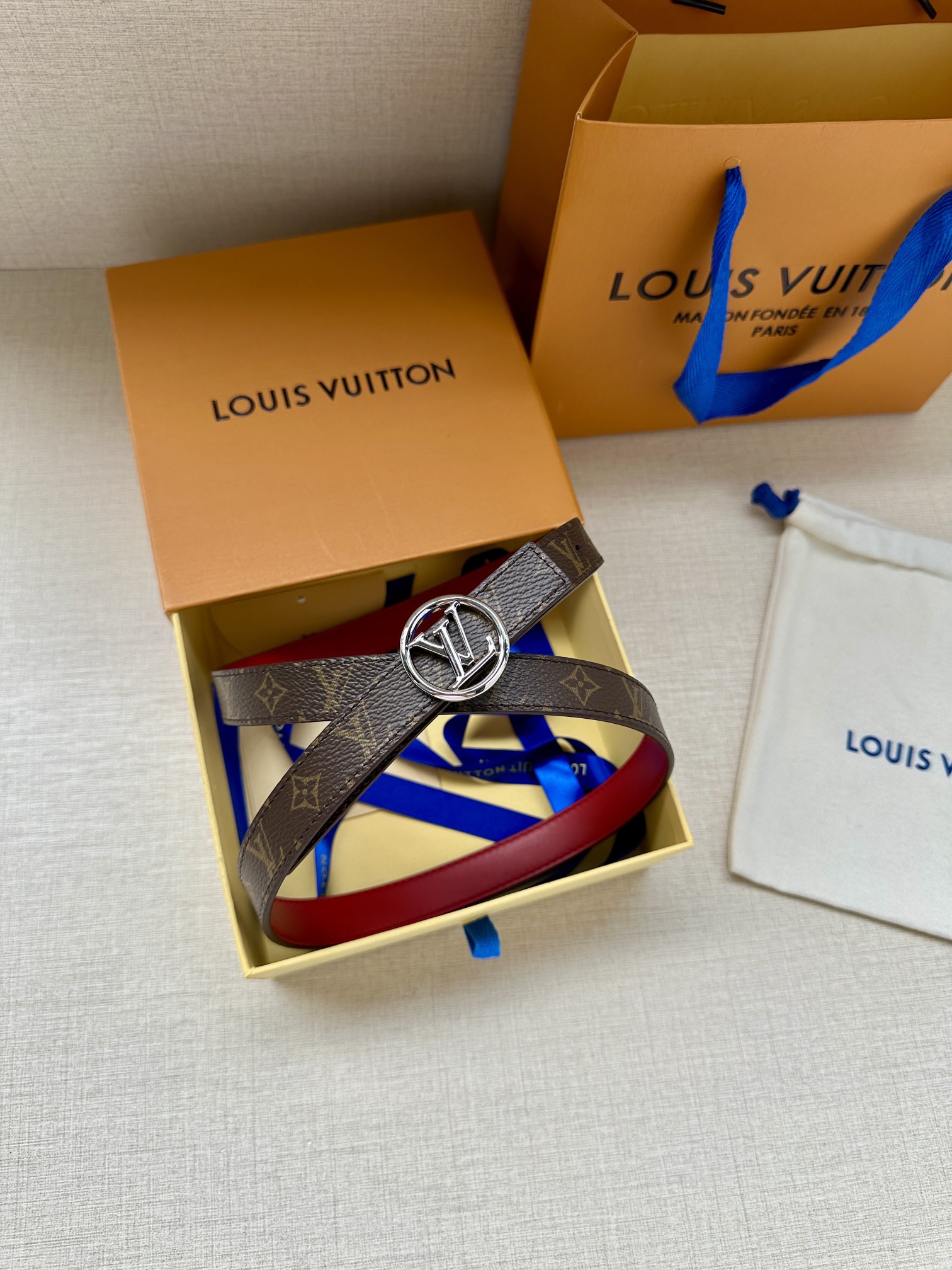 Louis Vuitton Female Basic Belt Cow Leather S-m-l