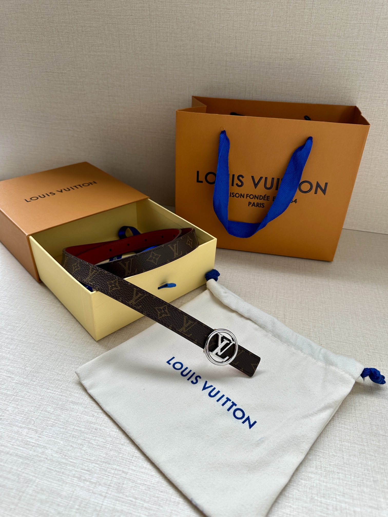 Louis Vuitton Female Basic Belt Cow Leather S-m-l