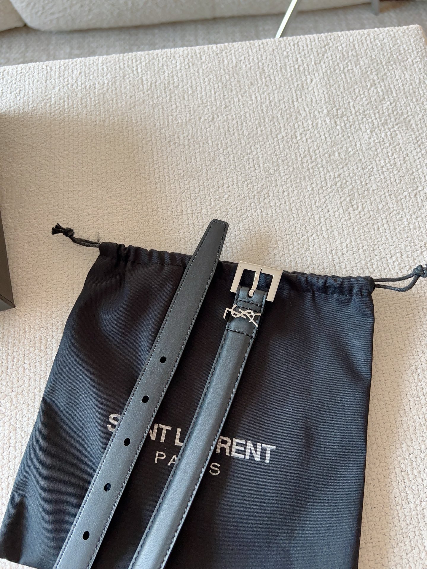 Saint Laurent Female Basic Belt Cow Leather S-m-l
