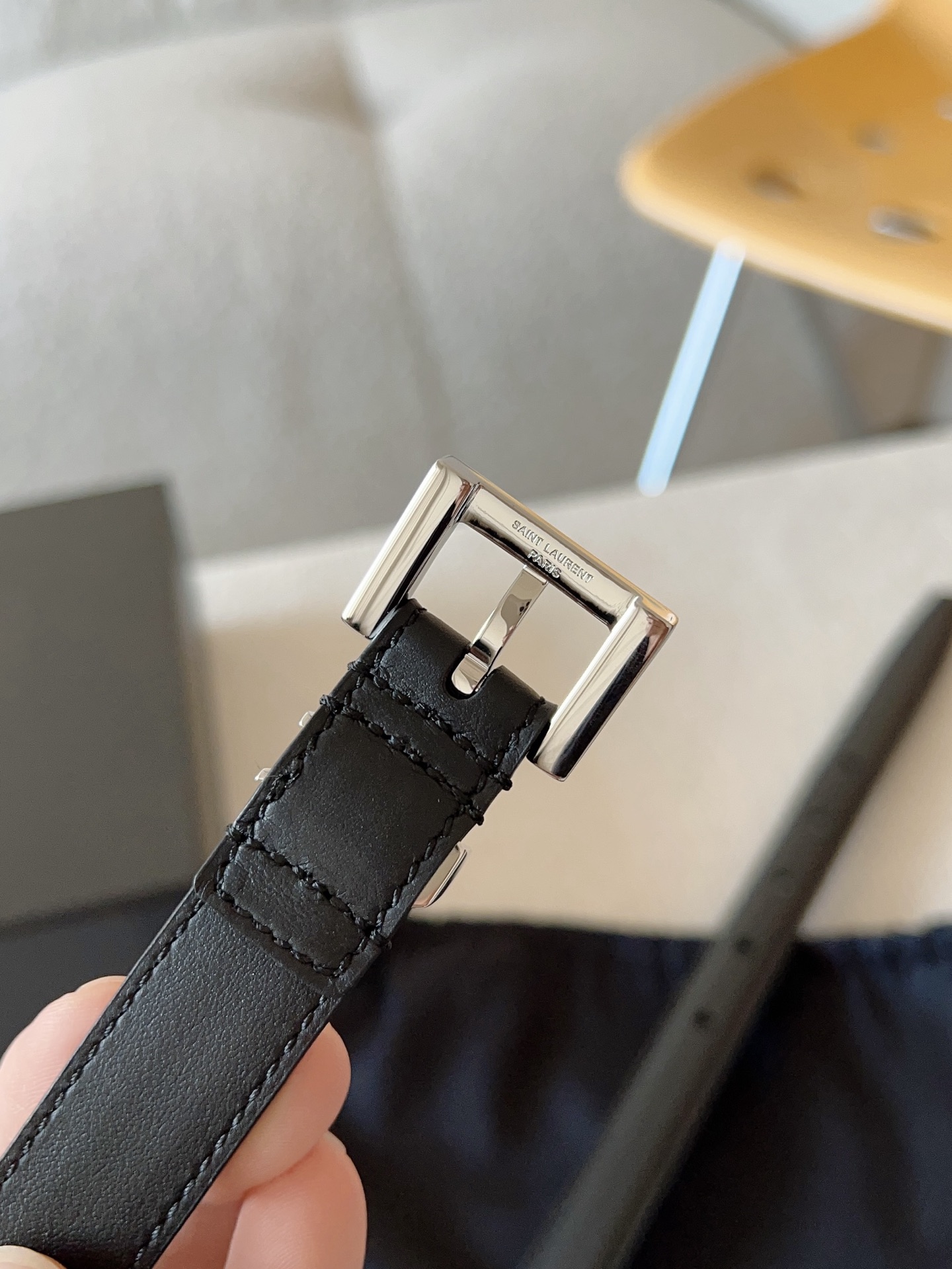 Saint Laurent Female Basic Belt Cow Leather S-m-l