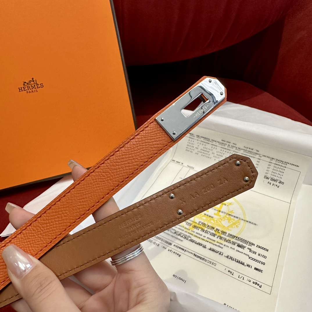 Hermès Female Basic Belt Cow Leather S-m-l
