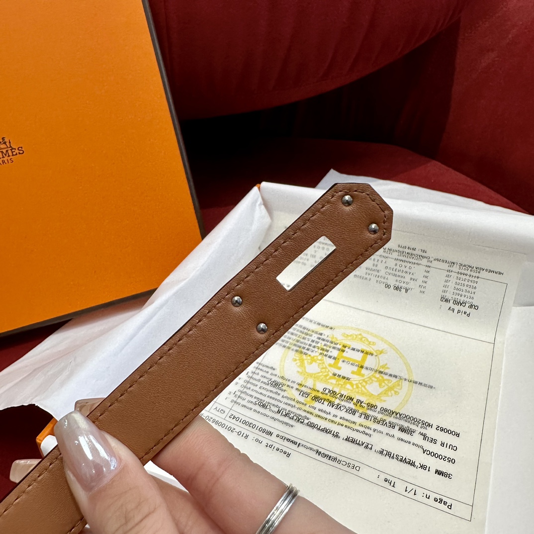 Hermès Female Basic Belt Cow Leather S-m-l