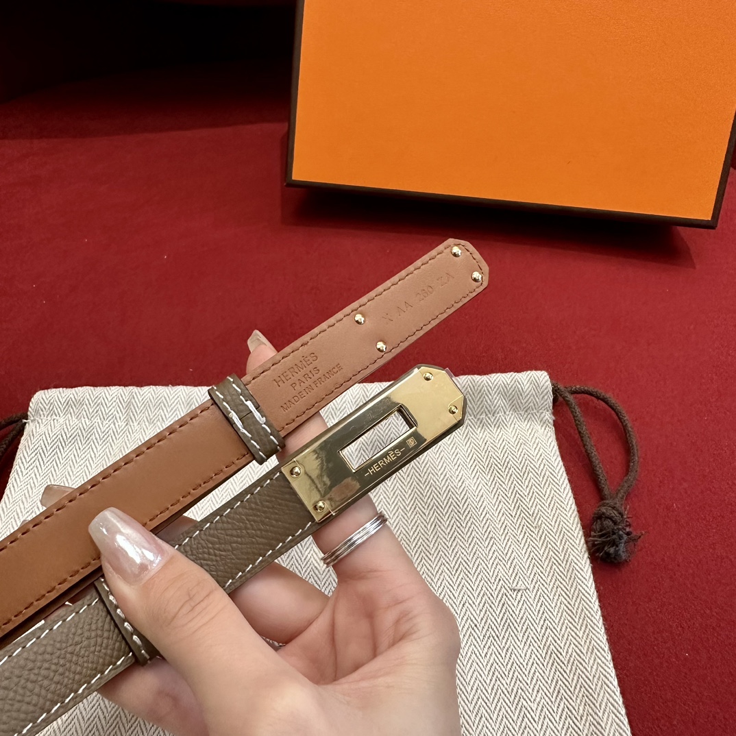 Hermès Female Basic Belt Cow Leather S-m-l