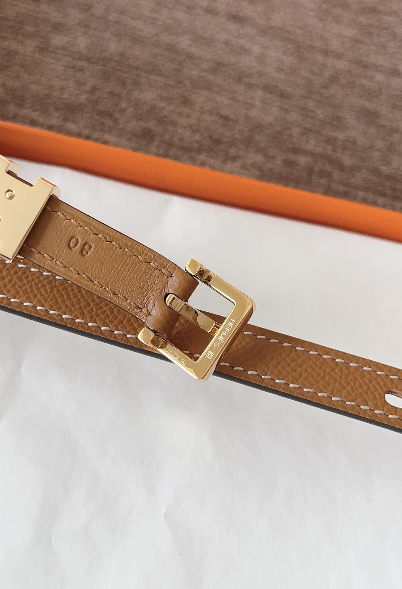 Hermès Female Leather Belt 15mm-l