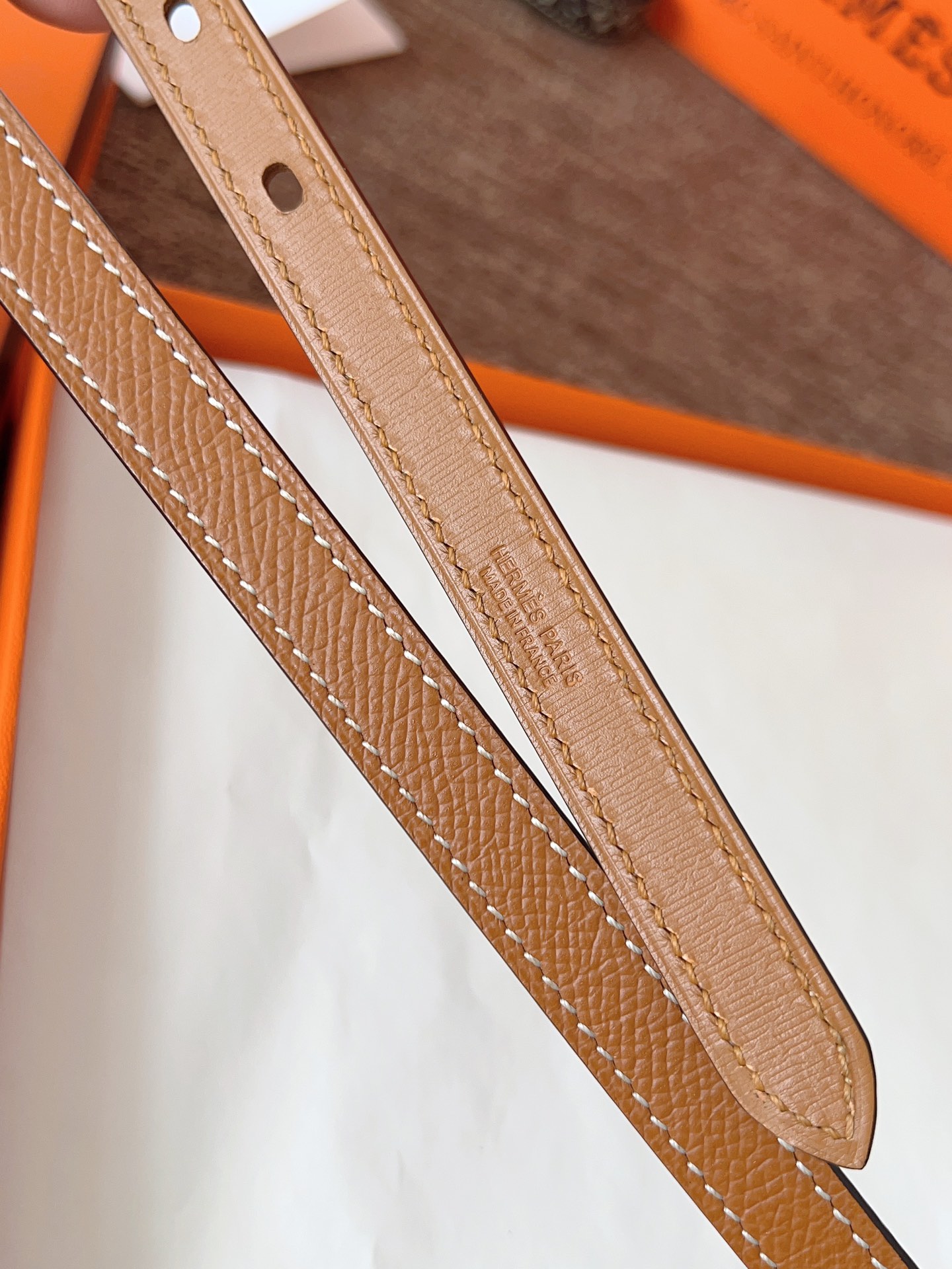 Hermès Female Leather Belt 15mm-l