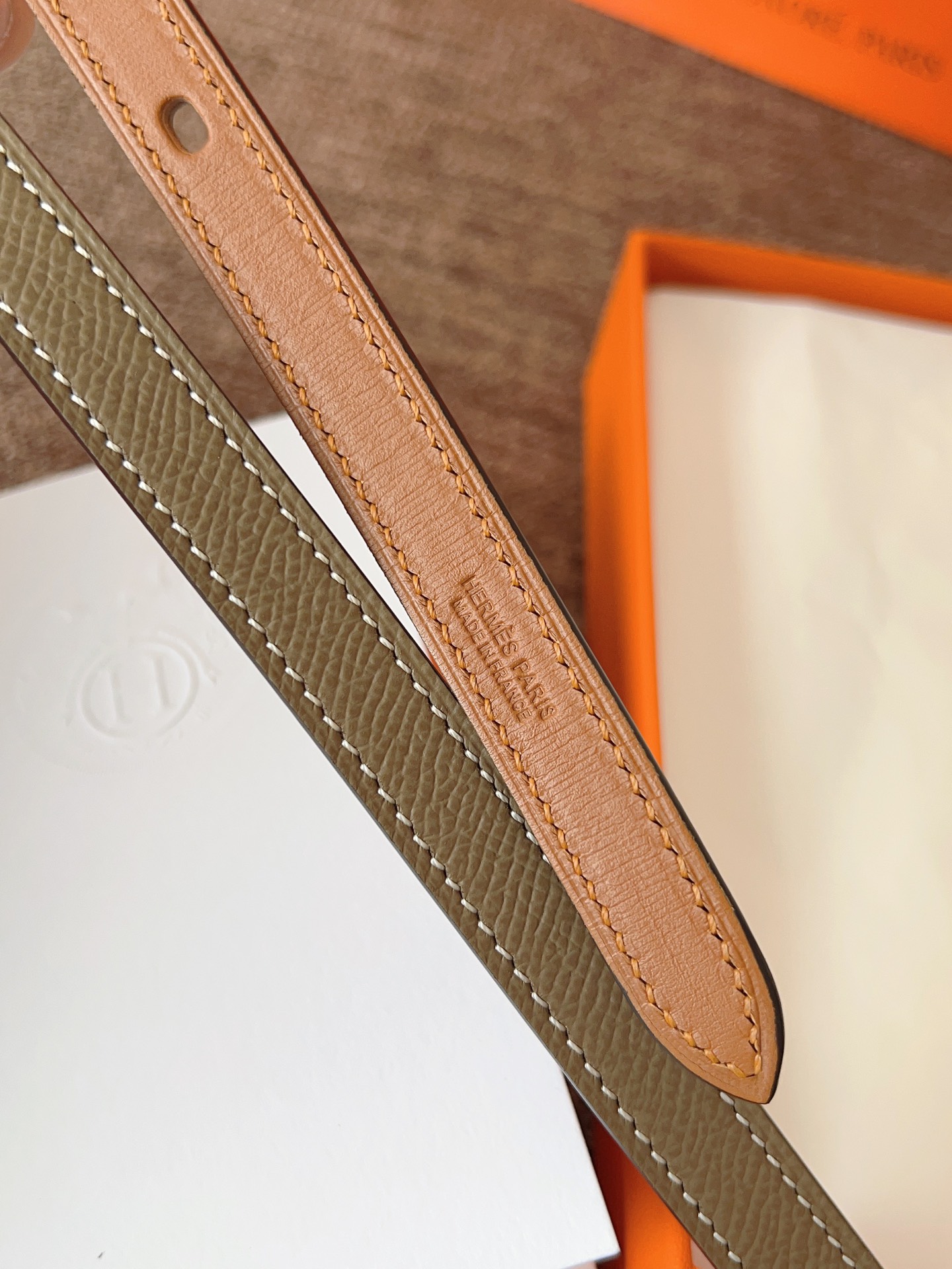 Hermès Female Leather Belt 15mm-l