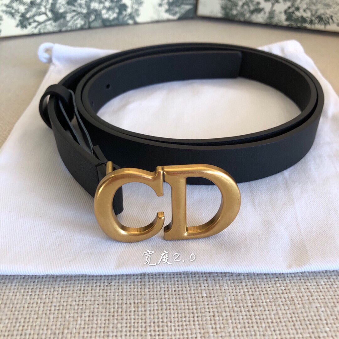 Dior Female Basic Belt Cow Leather Black S-l