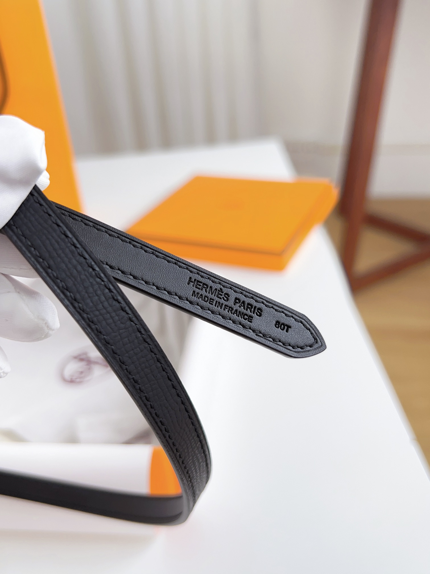 Hermès Female Basic Belt Cow Leather Silver 110cm-m