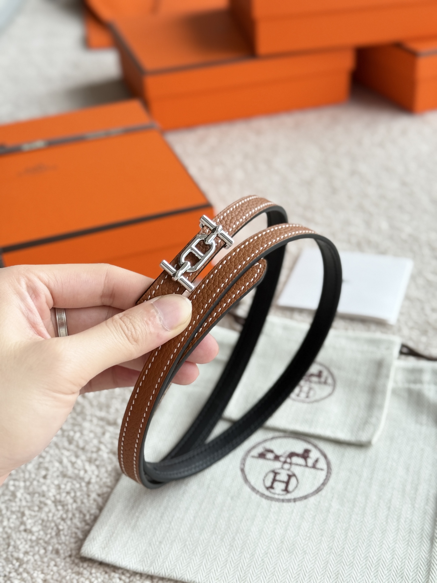 Hermès Female Basic Belt 13mm-s-m