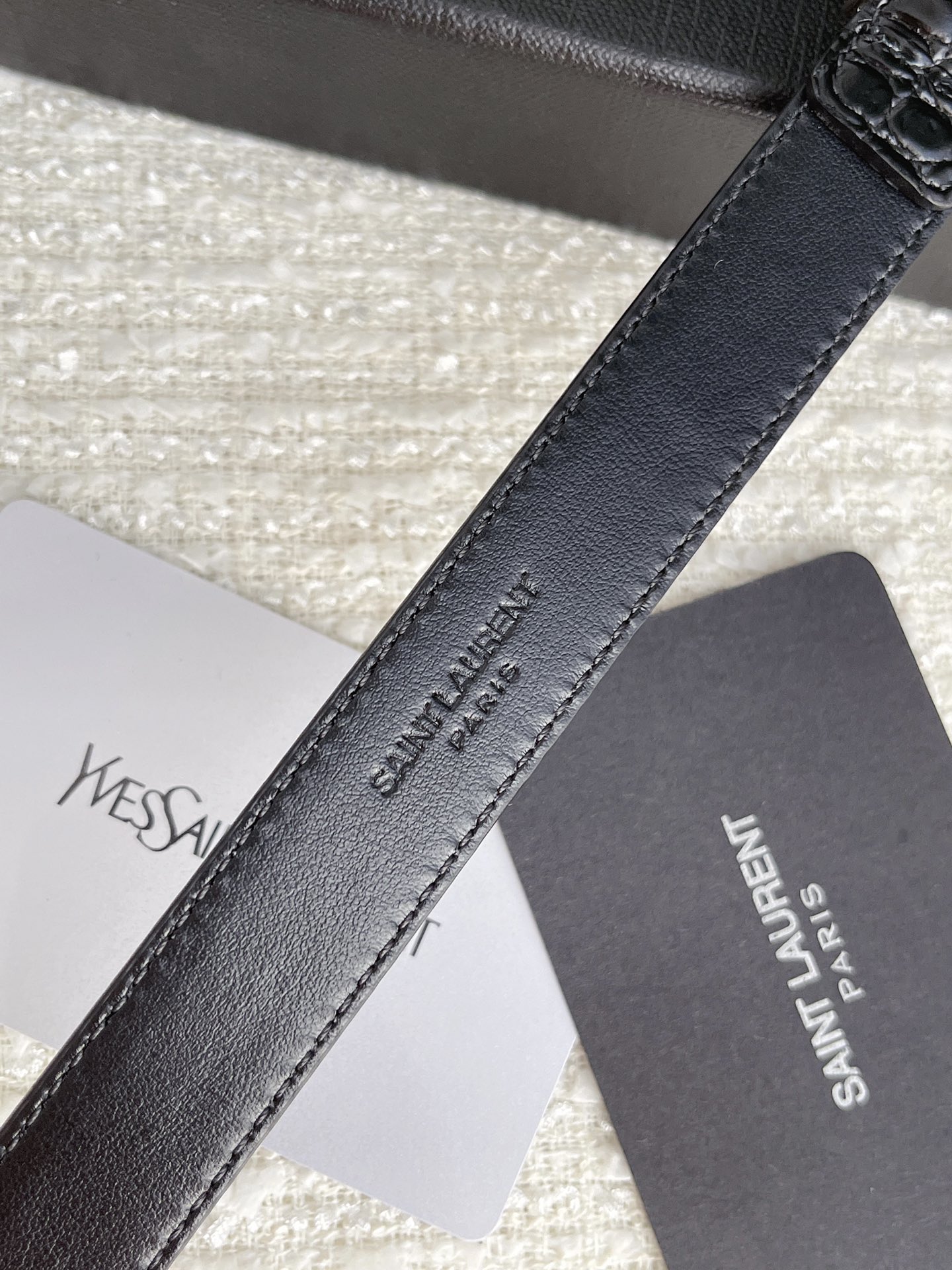 Saint Laurent Female Basic Belt Cow Leather S-m-l