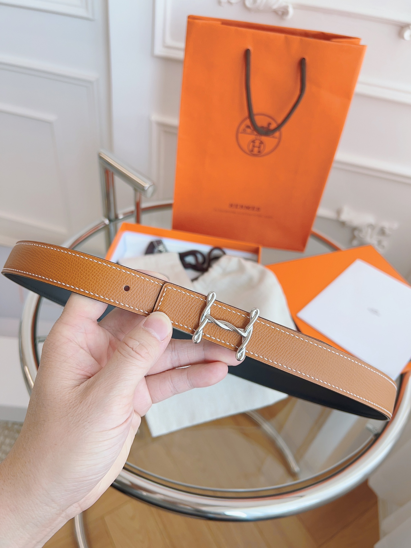 Hermès Female Basic Belt Black S-m