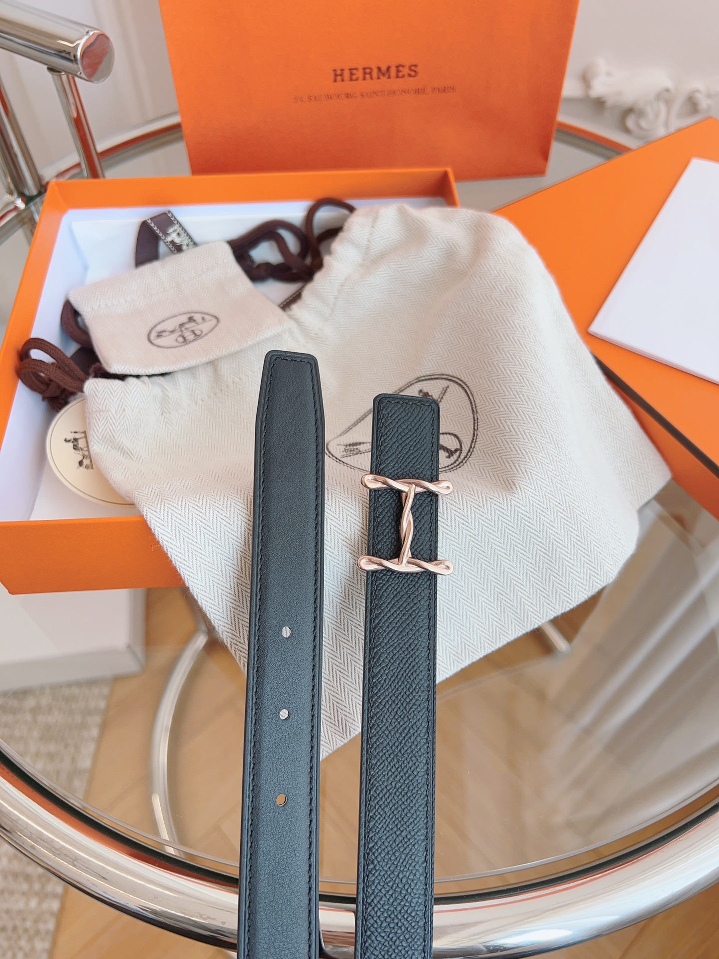 Hermès Female Basic Belt Black S-m