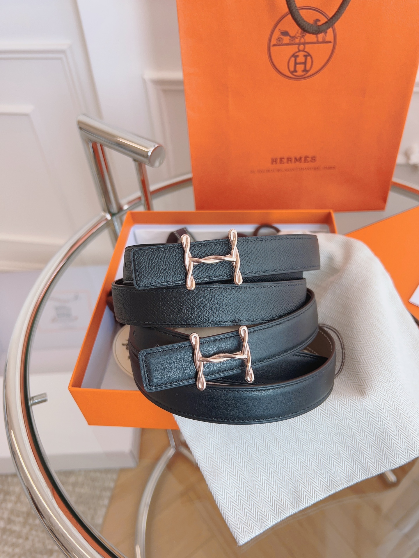 Hermès Female Basic Belt Black S-m