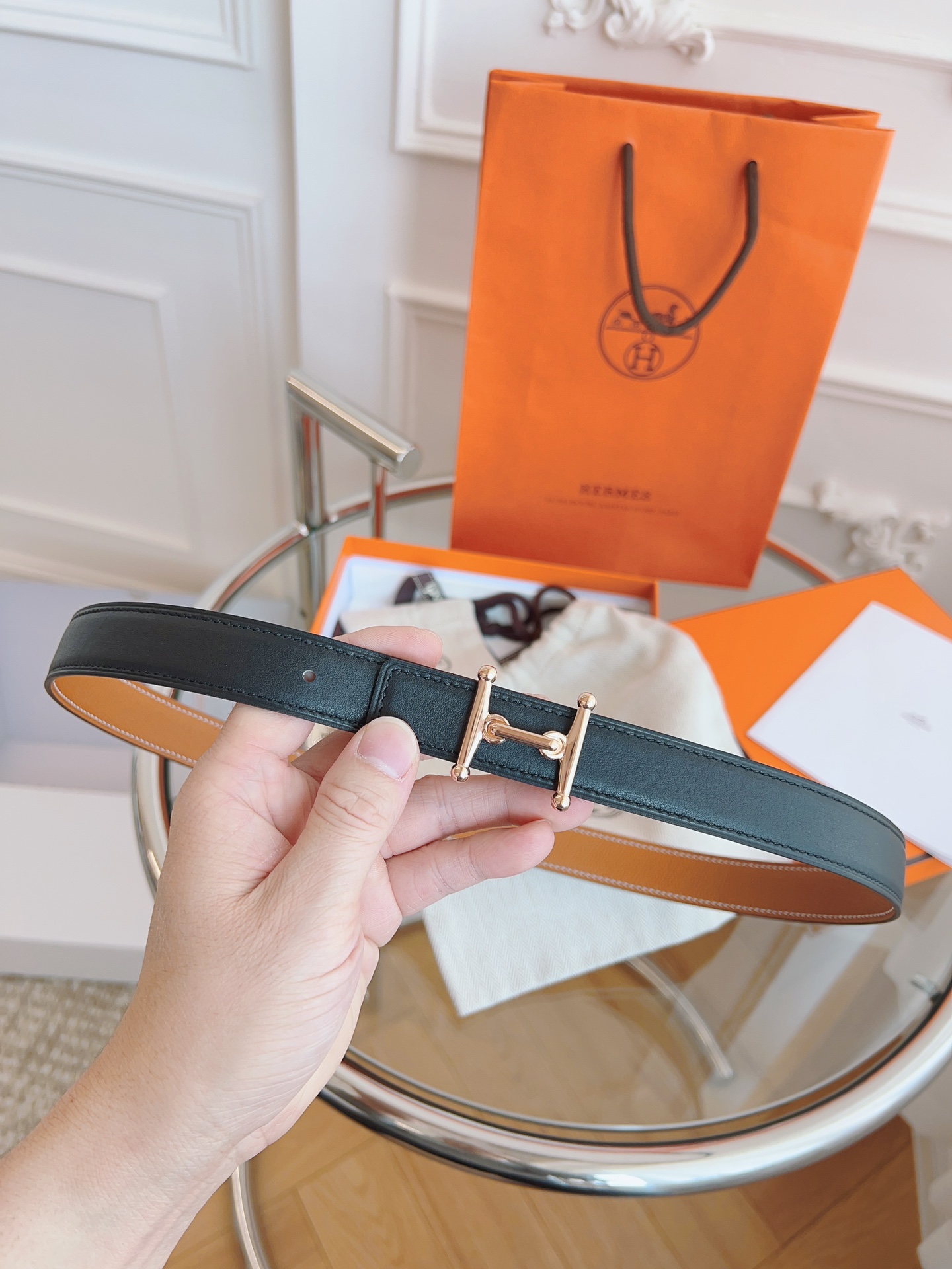 Hermès Female Basic Belt Black S-m