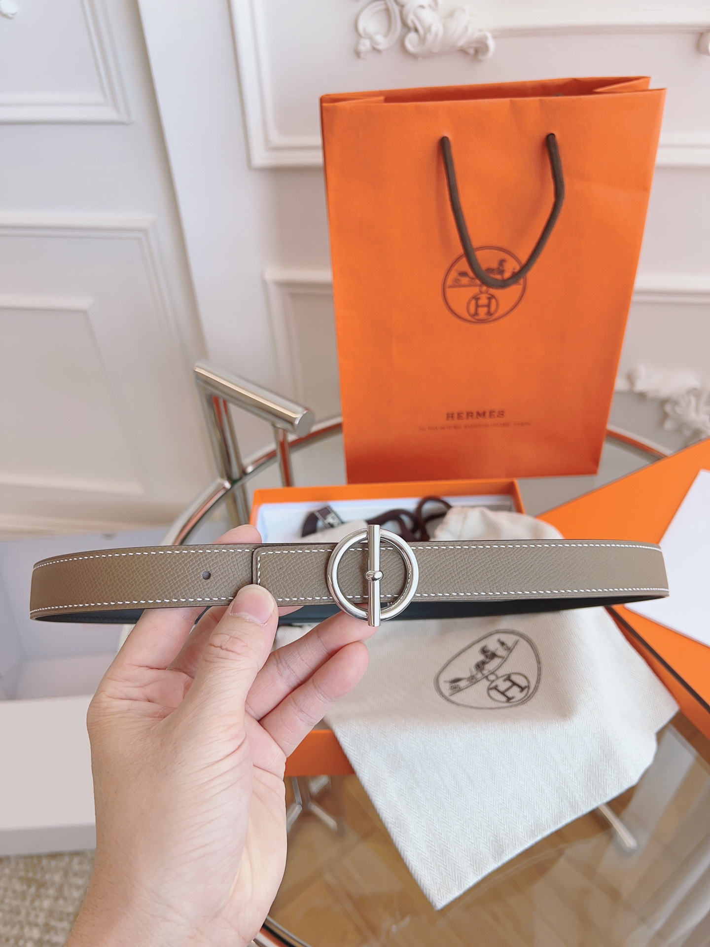 Hermès Female Basic Belt Black S-m