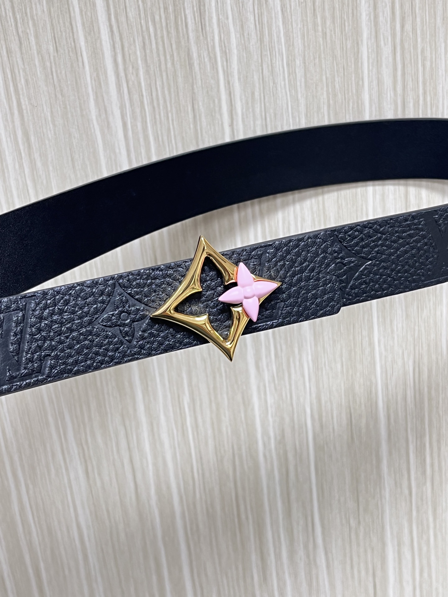 Louis Vuitton Female Basic Belt Cow Leather Black L