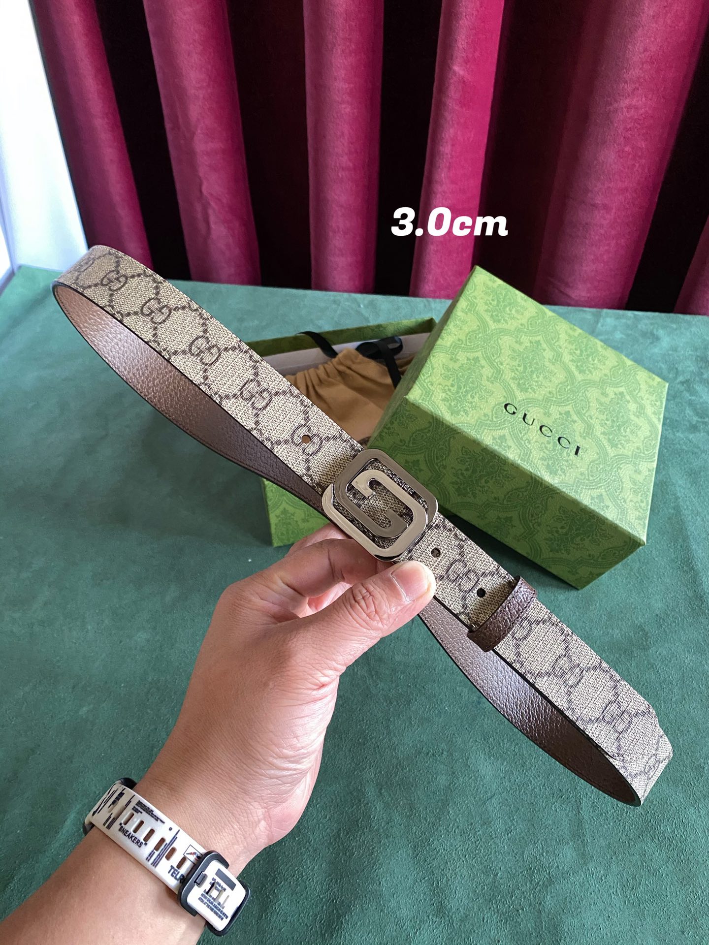 Gucci Female Basic Belt Canvas Brown S-m