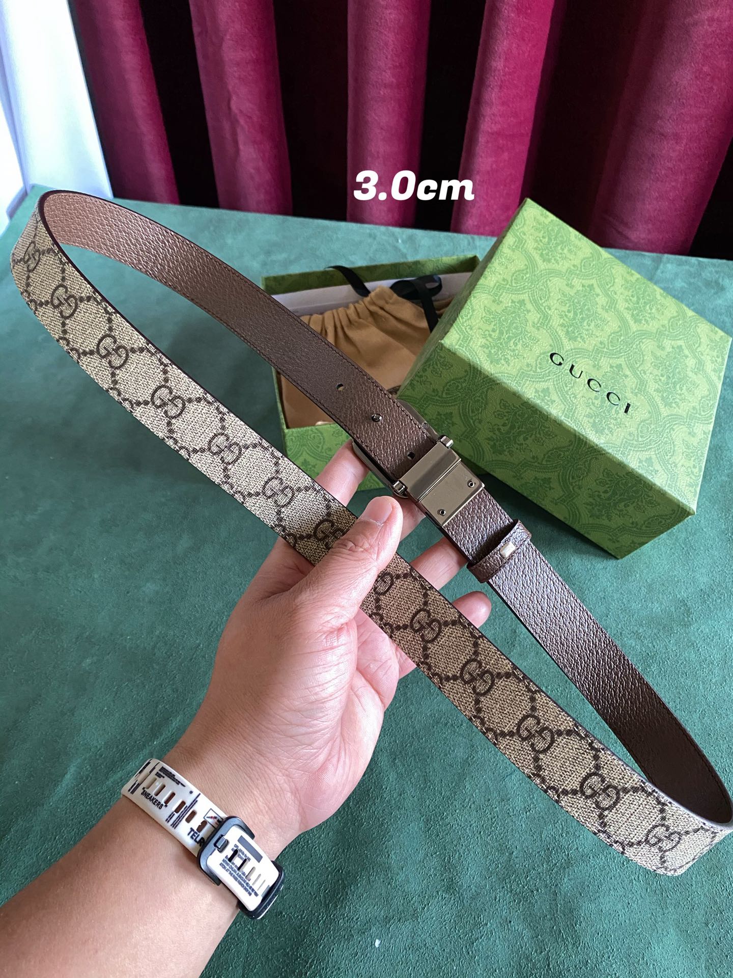 Gucci Female Basic Belt Canvas Brown S-m
