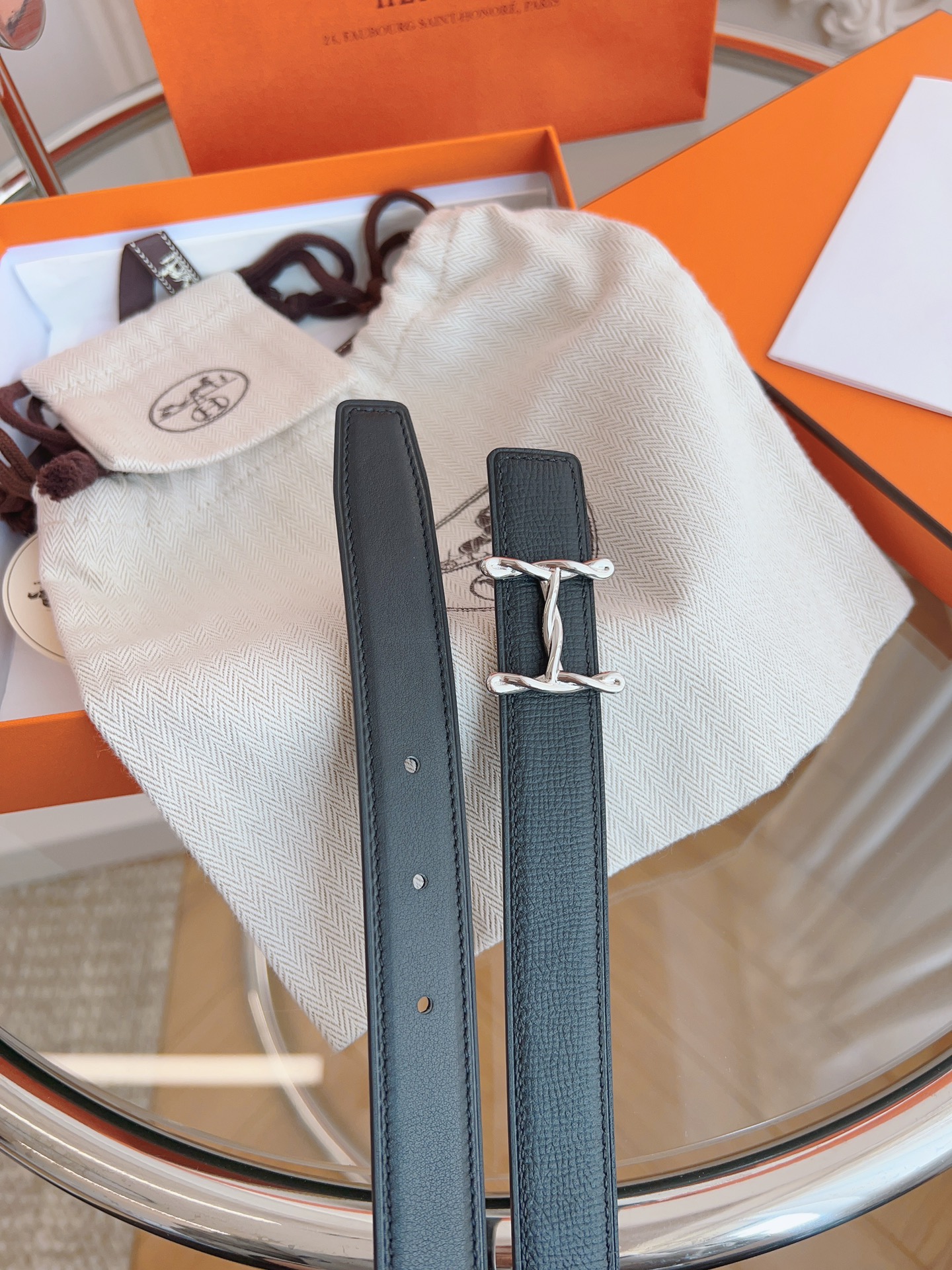 Hermès Female Basic Belt Black S-m