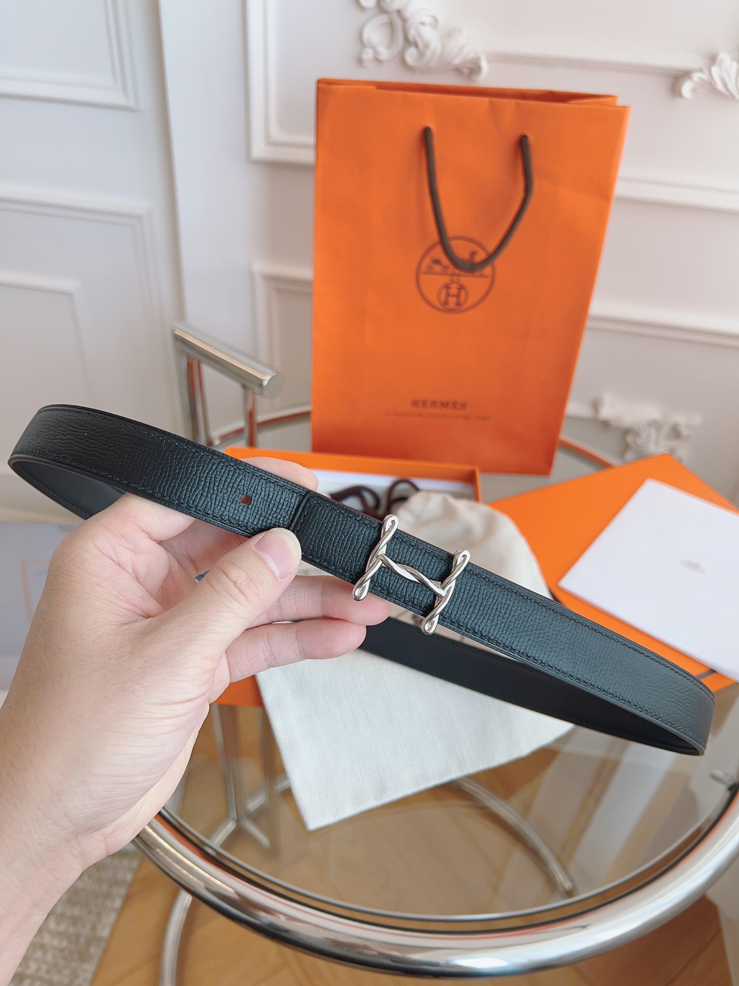 Hermès Female Basic Belt Black S-m