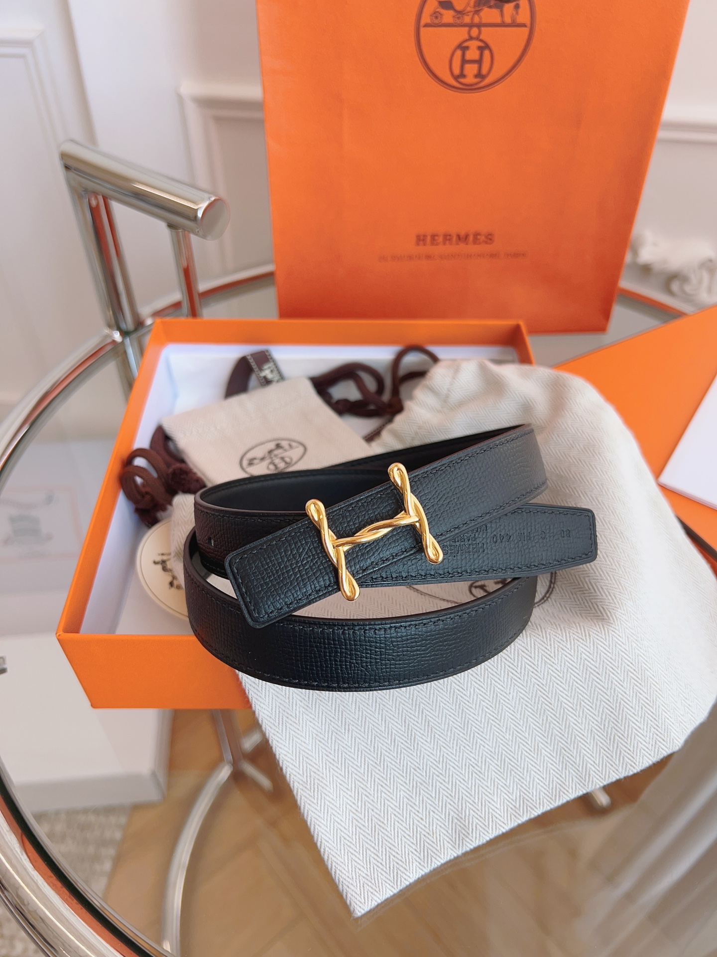 Hermès Female Basic Belt Black S-m