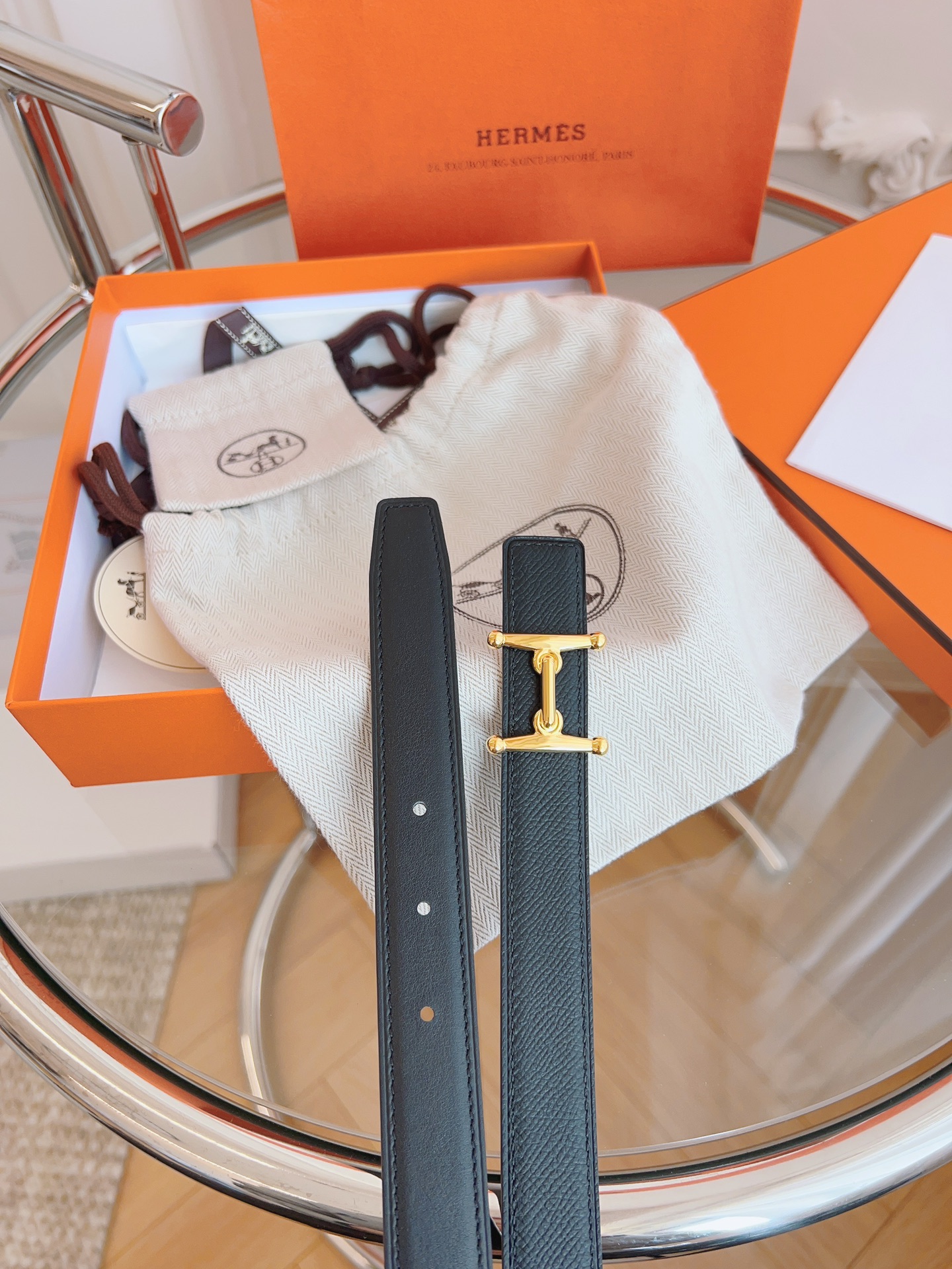 Hermès Female Basic Belt Black S-m