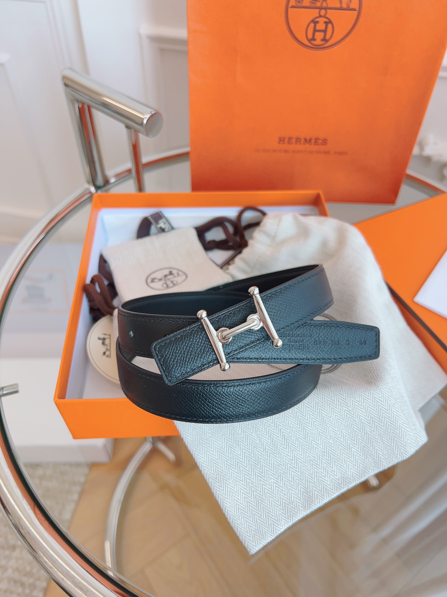 Hermès Female Basic Belt Black S-m