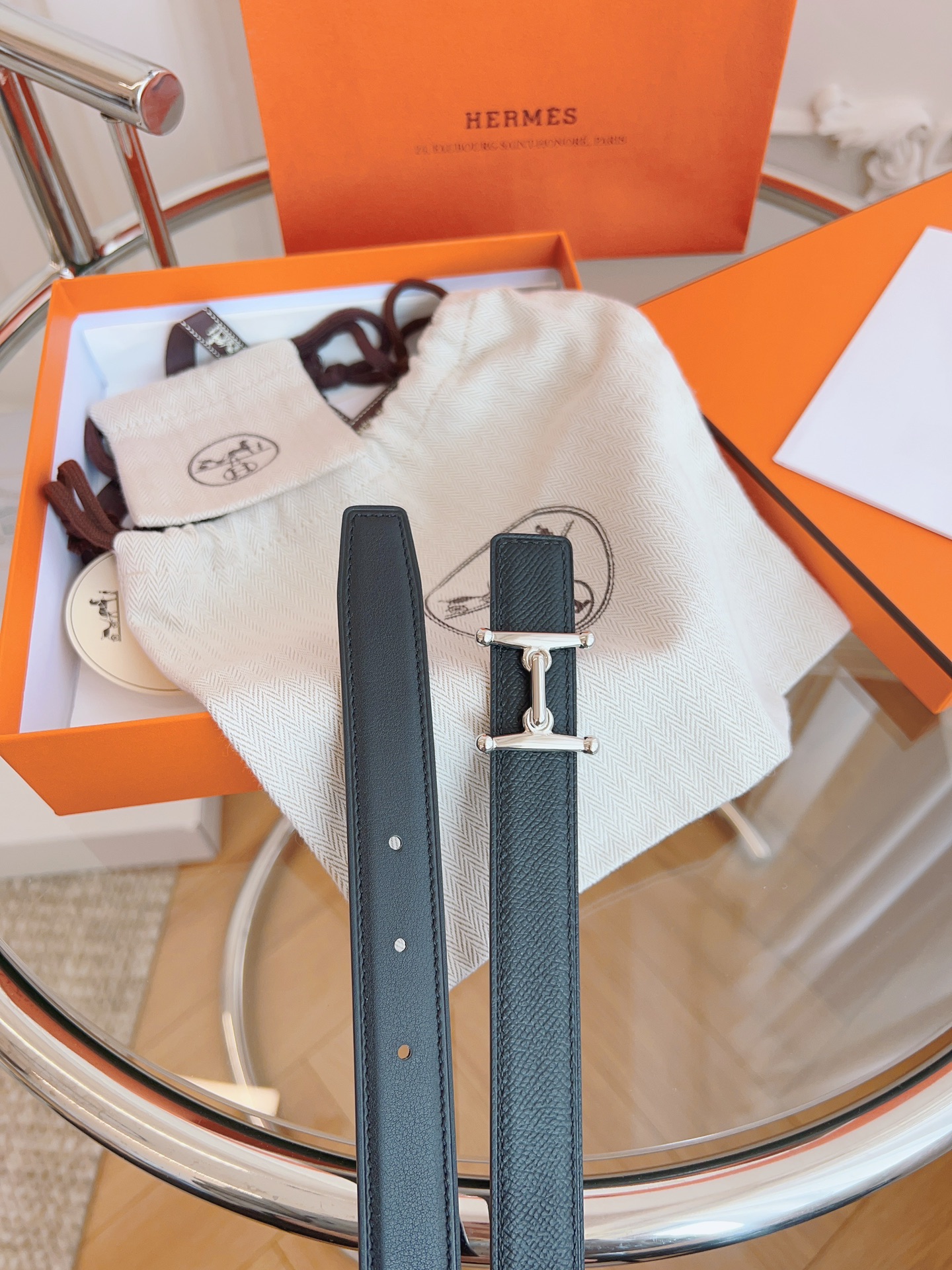 Hermès Female Basic Belt Black S-m