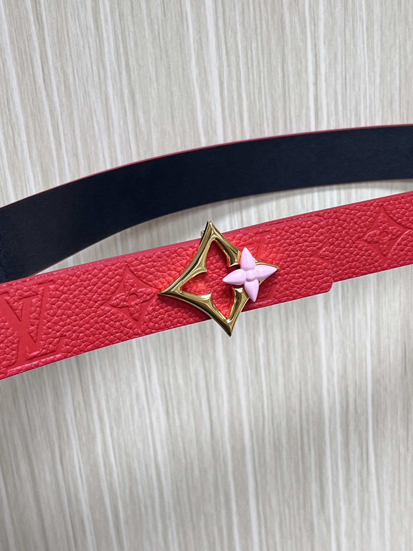 Louis Vuitton Female Basic Belt Cow Leather Black L