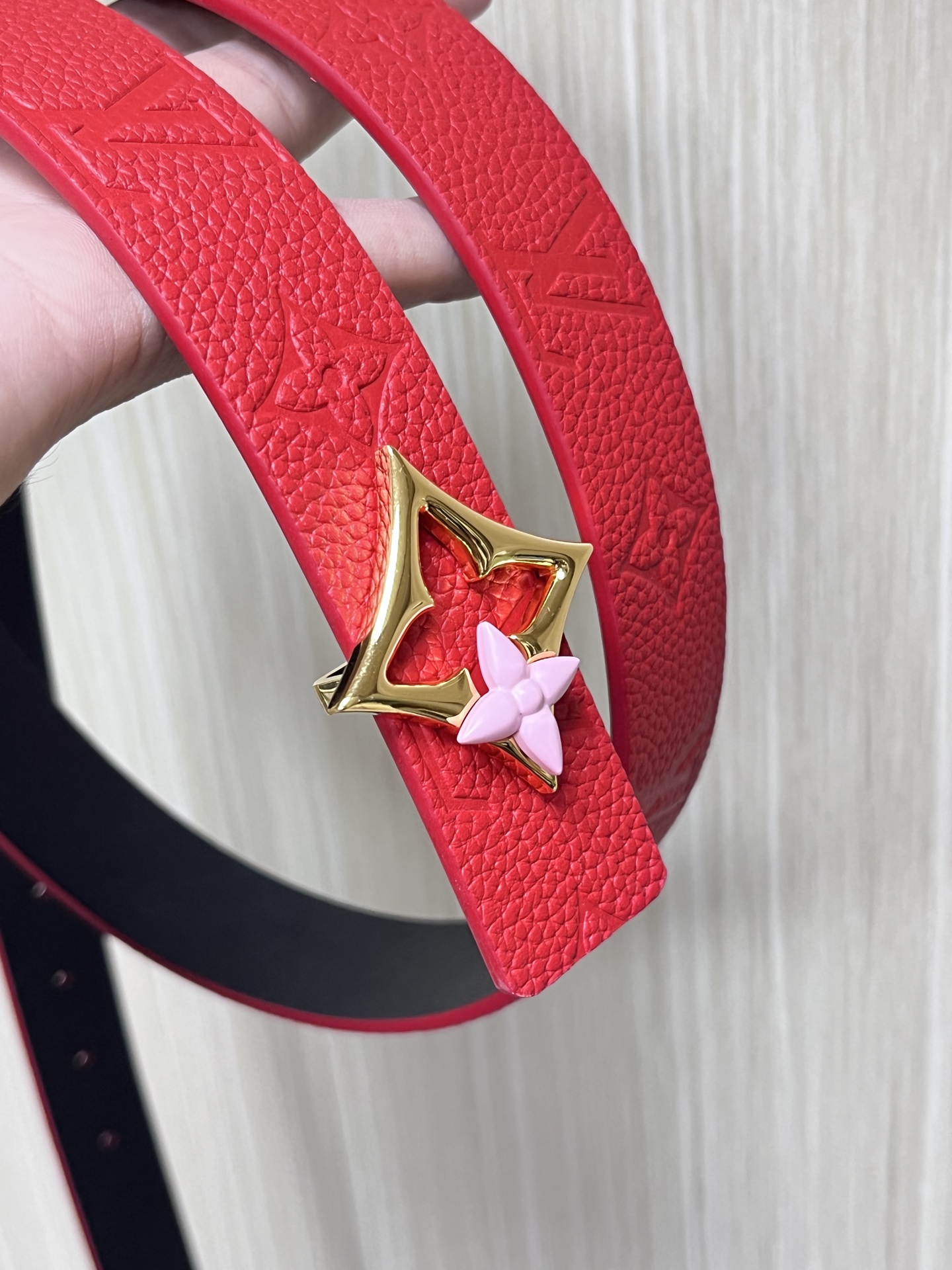 Louis Vuitton Female Basic Belt Cow Leather Black L