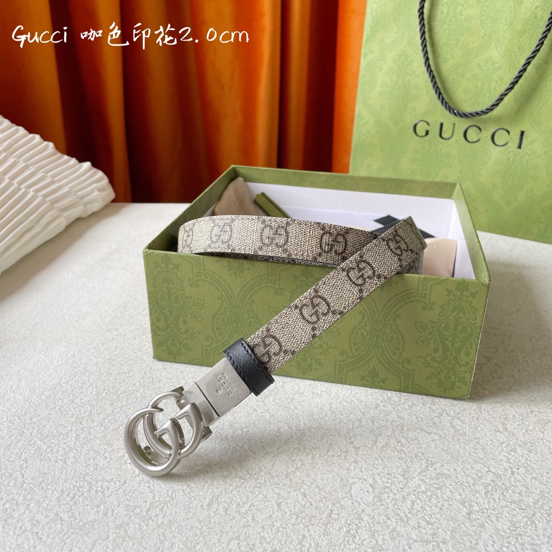 Gucci Female Basic Belt Cow Leather Beige M-l