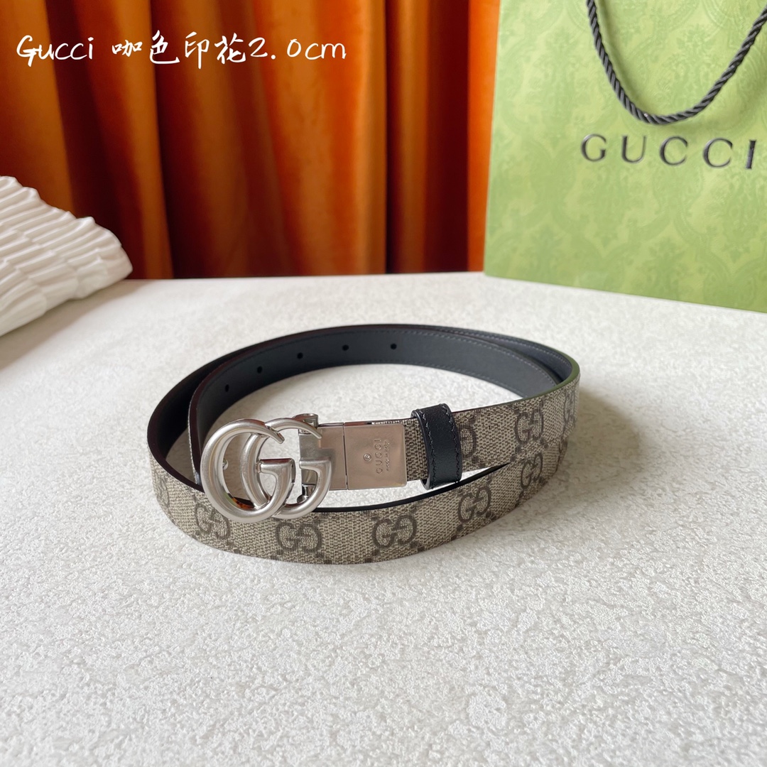 Gucci Female Basic Belt Cow Leather Beige M-l