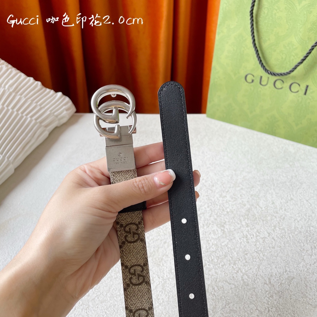 Gucci Female Basic Belt Cow Leather Beige M-l
