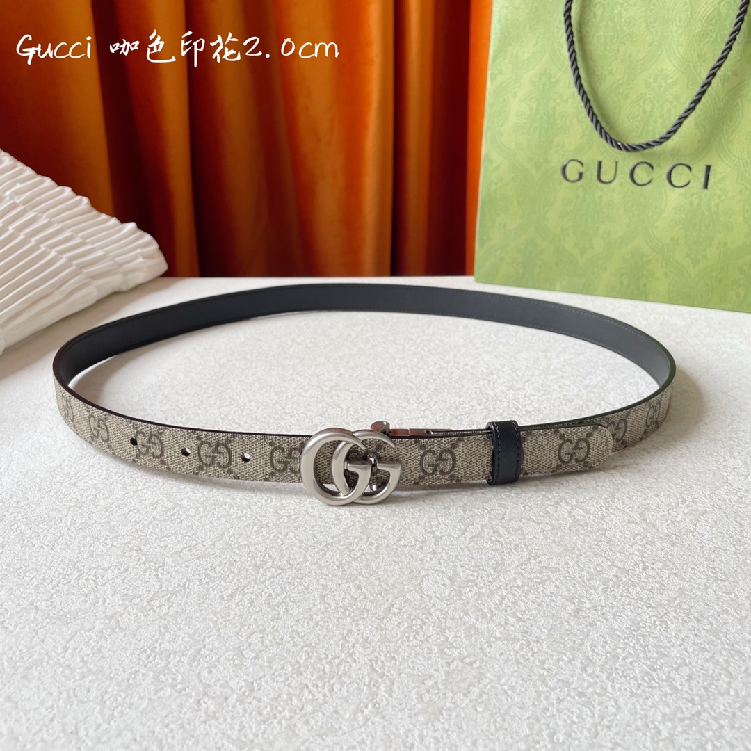 Gucci Female Basic Belt Cow Leather Beige M-l