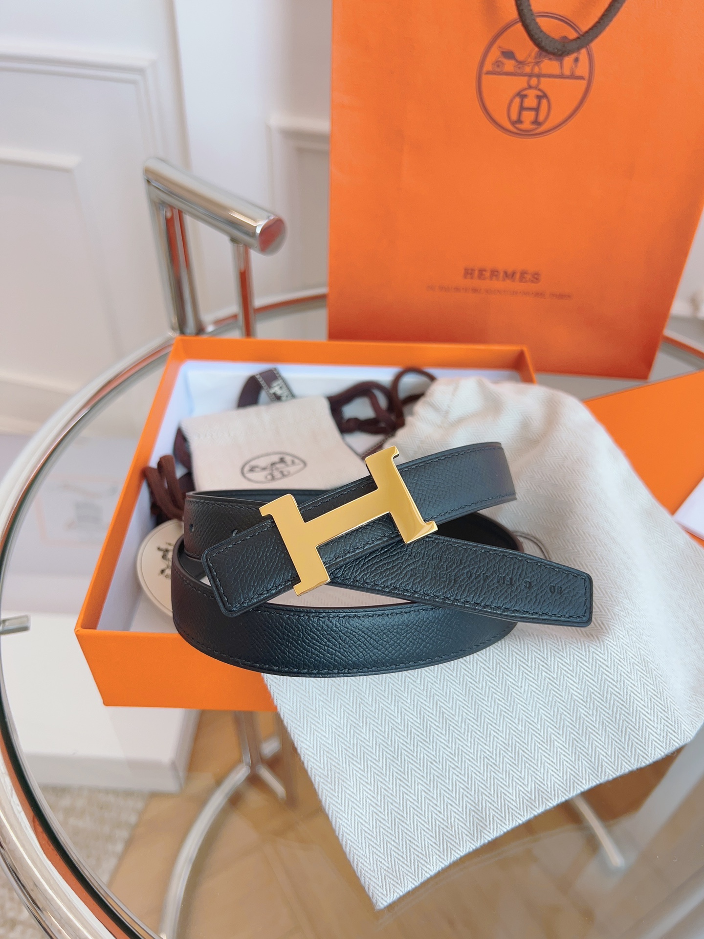 Hermès Female Basic Belt Black S-m