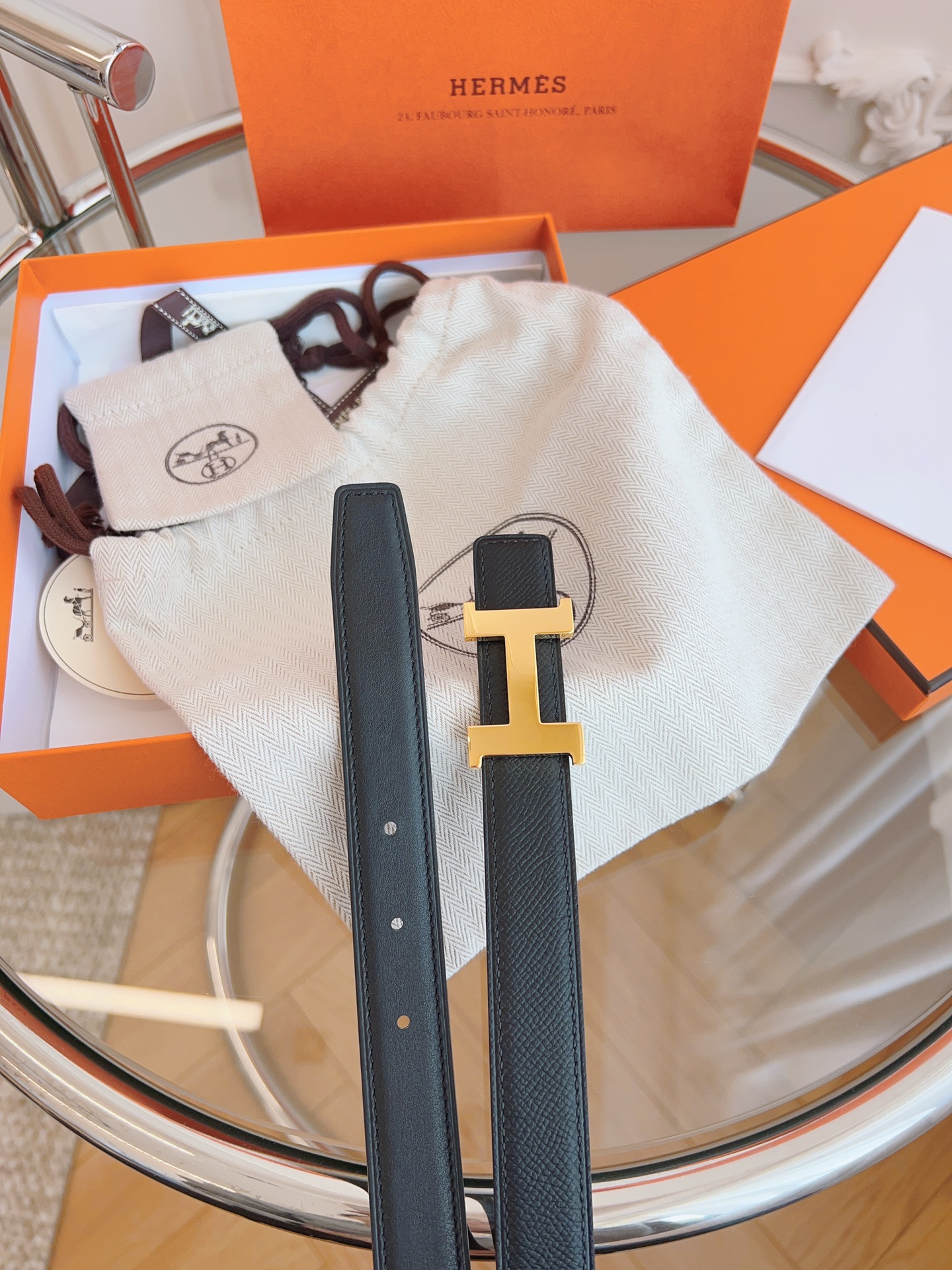 Hermès Female Basic Belt Black S-m